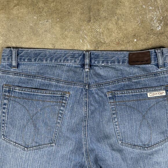 Y2K Calvin Klein Jeans Bootcut Women’s‎ Size 12 Blue Denim Stretch - Picture 5 of 12